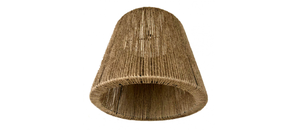 Conical Pendant Lamp 15.5x12in Premium Cord/Jute